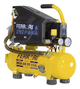 Compressor de Ar Elétrico Portátil Ferrari Mega Air CFC 5,5/6L 1HP 6L 1HP 220V É Bom